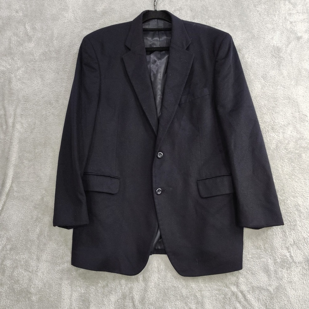 Jos A Bank Navy Blue 100% Cashmere 2-Btn‎ Blazer Jacket 43R Classic Business
